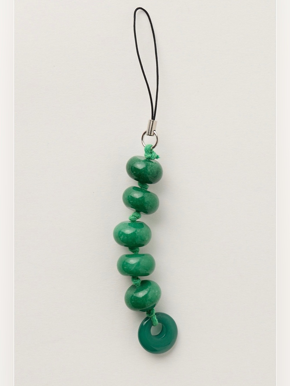 NWT New Free People Semi Precious Malachite Stone Phone Charm